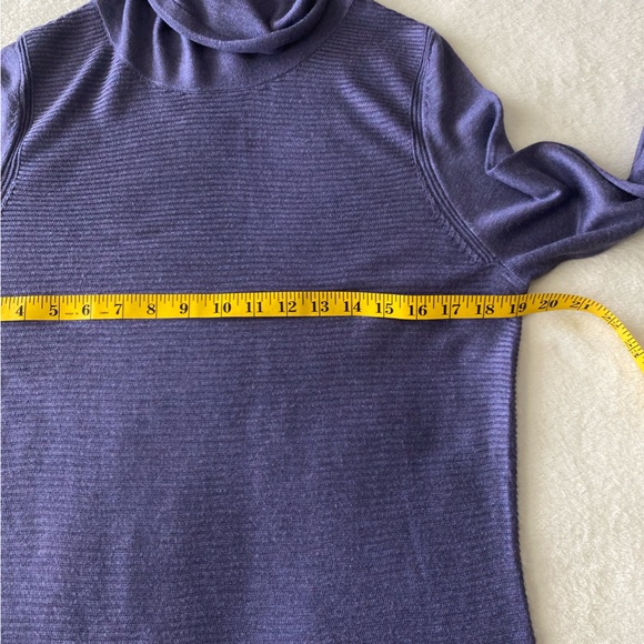 Adrienne Vittadini Women's Cowl Neck Long Sleeve Rib Knit Tunic Sweater - Picture 11 of 12